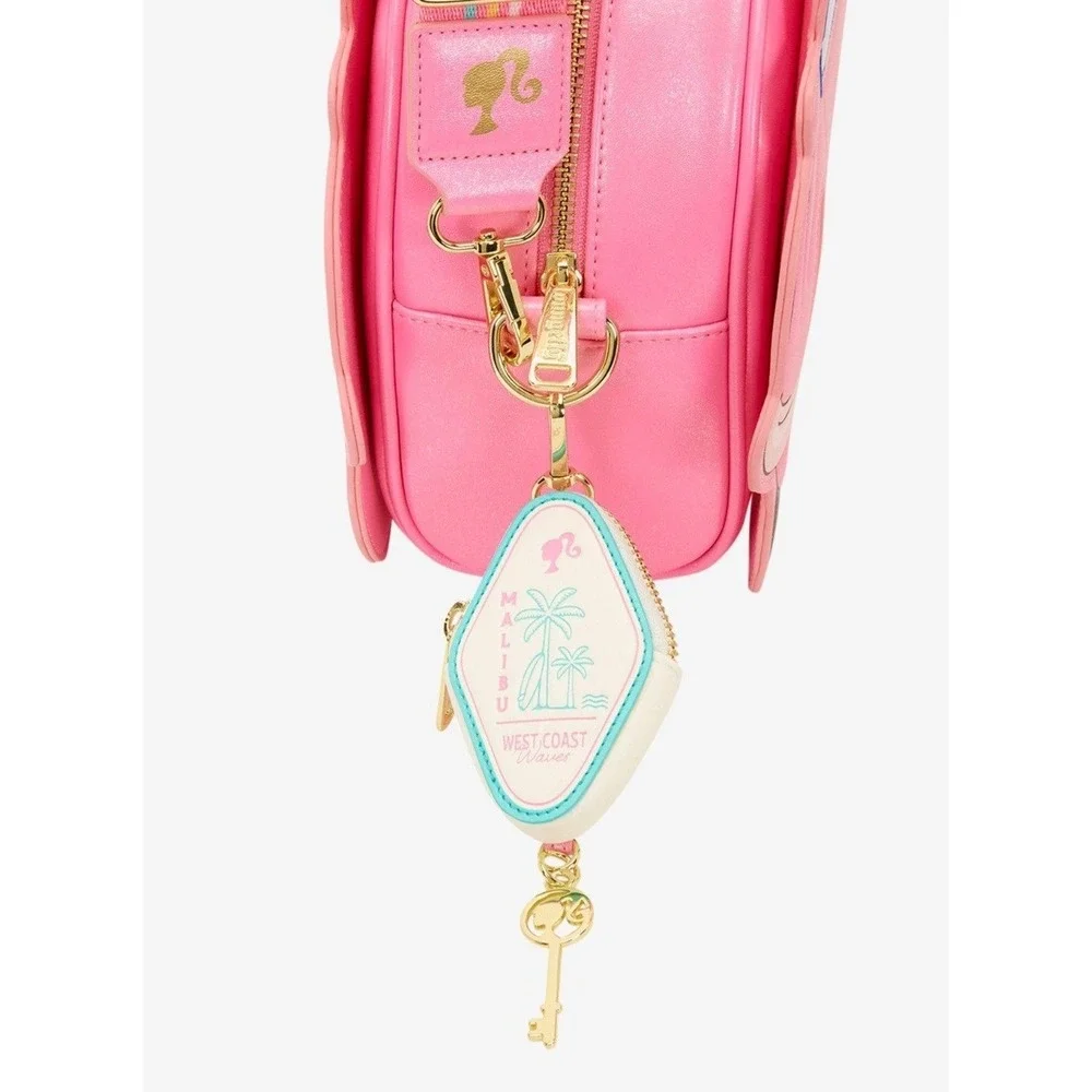 NEW Loungefly Barbie Pink Car With Bag Charm Light-Up Crossbody Bag‎